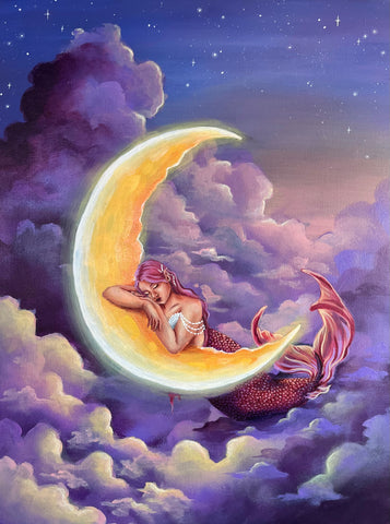 Tranquility Art Print -  Fantasy & Ethereal Mermaid Art- Koiativity