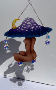 Mushroom Girl Sun-Catcher