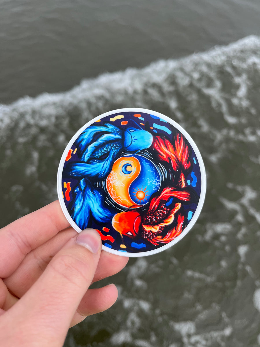 Flow Vinyl Sticker- Koifish Custom Art Sticker - Koiativity