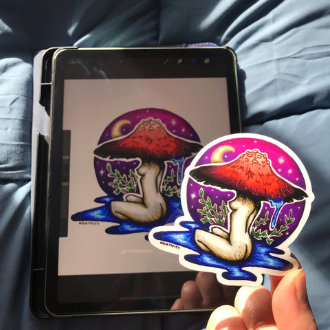 Mushroom Gurl Sticker